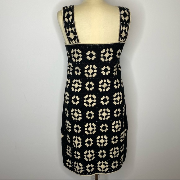 Rebellion Again Black and Cream Crochet Granny Square Dress - Picture 8 of 13